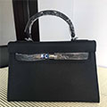BD1246013 エルメス/ケリー28cmショルダー付きハンドバッグ☆シルバー金具