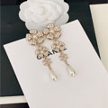 cc130424 CHANEI最新款ダイヤ付き椿の花イヤリング