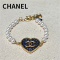 ABC724 24P☆【CHANEL】ブレスレット パール ハート CCロゴ