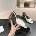 cc09111 CHANELハイヒールコンシャストングミュールサンダル