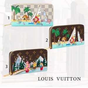 [送料無料]【Xmas限定♪】ルイヴィトン ヴィヴィエンヌホリデー ジッピーウォレット 偽物 長財布 3色 M82839