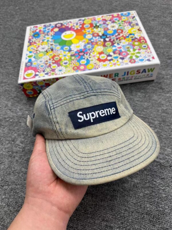Supreme SS 23 WEEK 19 DENIM CAMP CAP刺繍ハンチングキャップsp01751