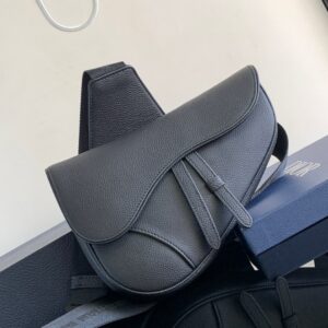 DIORブラック サドル ショルダーバッグ153984