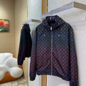 LVルイ・ヴィトン花柄グラデーションプリント防風ジャケットコート154272