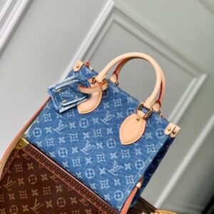M14633 オンザゴーPM ハンドバッグデニム☆免税品質