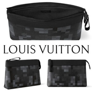 M14926新作メンズ*LV*ダモフラージュ クラッチバッグ ブラック ☆免税品質